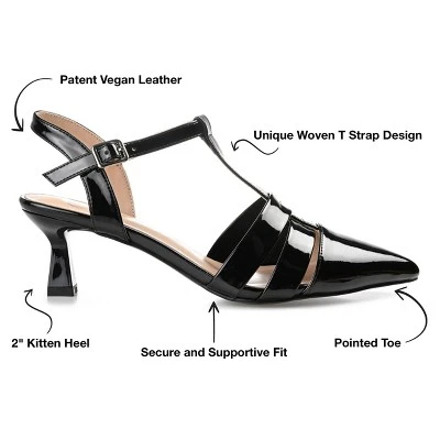 Journee Collection Womens Jazlynn Buckle Kitten Heel Pointed Toe Pumps - Image 7
