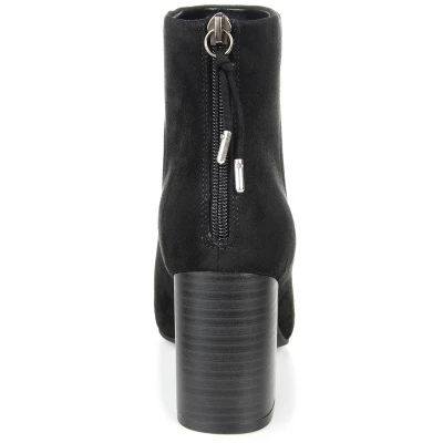 Journee Collection Womens Audrina Tru Comfort Foam Back Heel Zip Stacked Heel Booties - Image 2