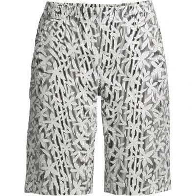 Lands' End Women's Plus Size Mid Rise Elastic Waist Pull On 12" Knockabout Chino Bermuda Shorts - Image 9