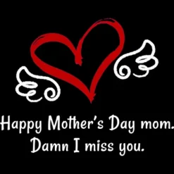 Junior's Design By Humans Happy Mother's Day Miss You Mom By Graceandfinn T-Shirt