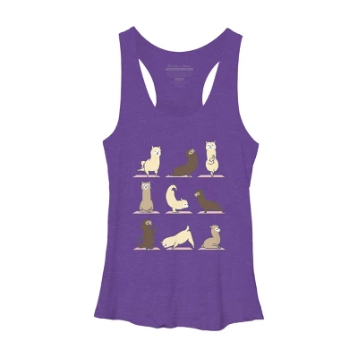 Women's Design By Humans ALPACA YOGA By Huebucket Racerback Tank Top - Image 5
