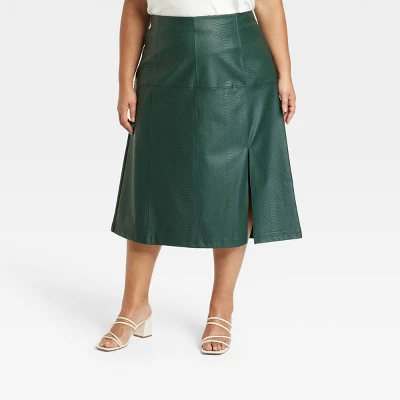 Women's Faux Leather A-Line Skirt - Ava & Viv™ - Image 5