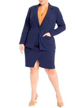 ELOQUII Women’s Plus Size The 365 Suit Wrap Pencil Skirt