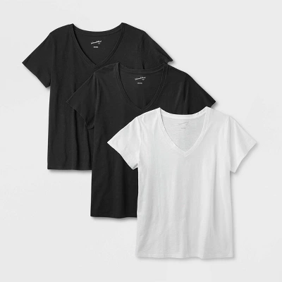 Women's 3pk Fitted V-Neck Short Sleeve T-Shirt - Universal Thread™ - Image 6