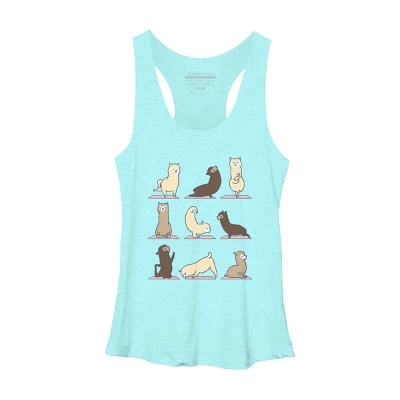 Women's Design By Humans ALPACA YOGA By Huebucket Racerback Tank Top - Image 4